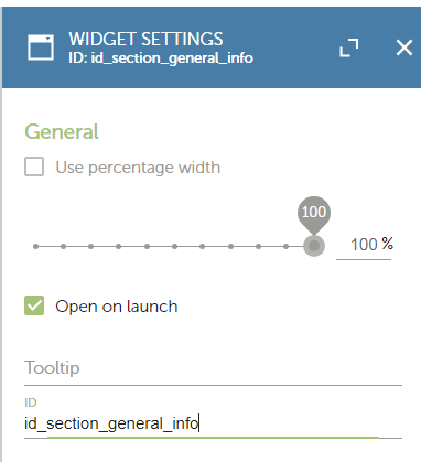 Section widget